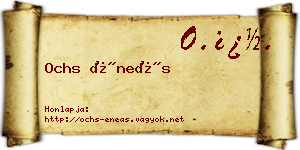 Ochs Éneás névjegykártya